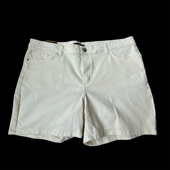 Lee The Legend is Back Denim Shorts Women 18M Ecru Mid Rise‎ Regular Fit NWT - Picture 1 of 10